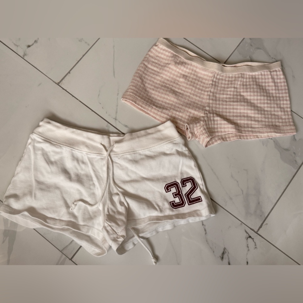 Brandy Melville Shorts BUNDLE - Tie Waist Shorts & Pink Gingham Shorts